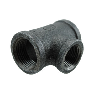 3/4" Black Pipe Reducing Tee