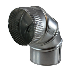 6" Galvanized Stove Pipe Adjustable Elbow (26 Gauge)
