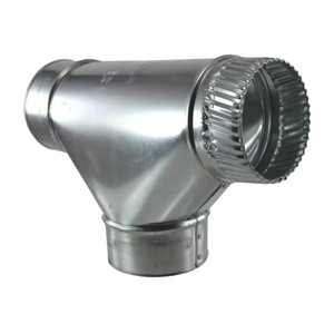 4" Galvanized Stove Pipe Tee (26 Gauge)