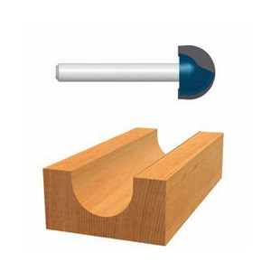 3/8" Radius Carbide Tipped Core Box Bit (1/2" Shank)
