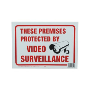 8-1/2" X 12" "Video Surveillance" Plastic Sign