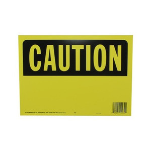 10" X 14" "Caution: (Blank)" Polyethylene Sign