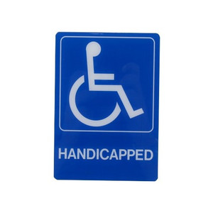 7" X 5" Deco "Handicap" Plastic Sign