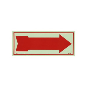 4" X 10" "Arrow" Vinyl Phosphorescent Sticker