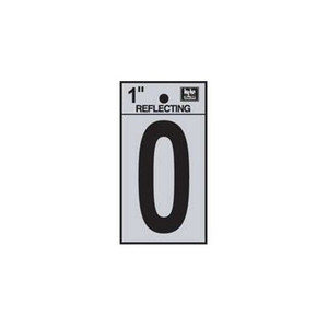 1" Reflective Number "0"
