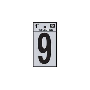 1" Reflective Number "9"