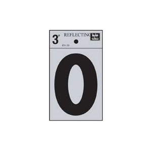 3" Reflective Number "0"