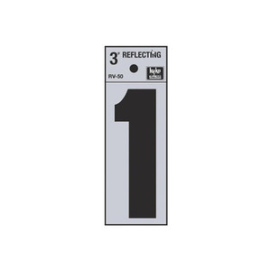 3" Reflective Number "1"