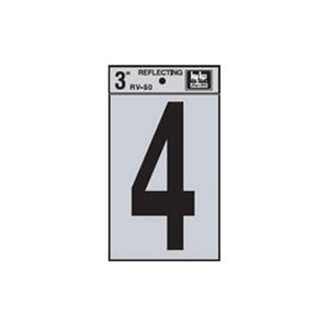 3" Reflective Number "4"