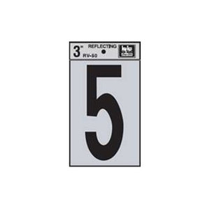 3" Reflective Number "5"