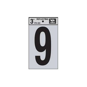 3" Reflective Number "9"