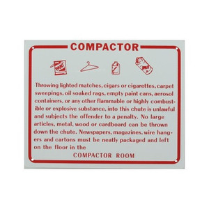 8" X 10" "Do Not Throw Incinerator" Metal Sign