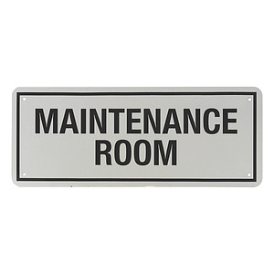 4" X 10" "Maintenance Room" Metal Sign