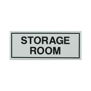 4" x 10" "Storage Room" Metal Sign