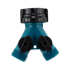 Plastic Hose "Y" With Shut Off Valve