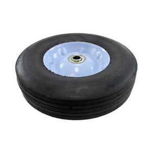 10" X 5/8" X 3.50 Metal Hub Ribbed Tread Wheel (175 lb. Capacity)