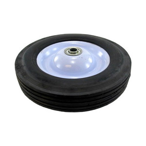 10" X 1/2" X 1.75 Metal Hub Ribbed Tread Wheel (80 lb. Capacity)