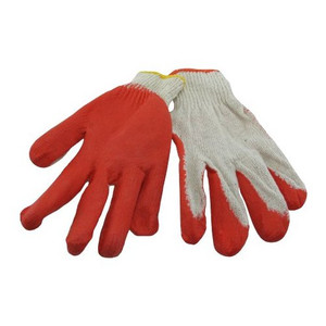 Red Latex Dipped Cotton Gloves (Pack of 10 Pair )
