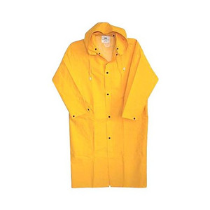 (4X-Large) Knee-Length Raincoat w/ Snap-On Hood