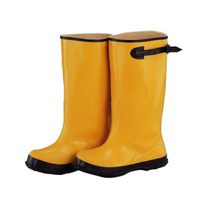 (Size 15) Yellow Waterproof Rubber Slush Boots (Over The Shoe)