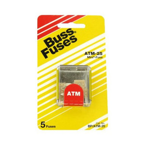 25 Amp ATM Mini Blade Fuses (Pack of 5)