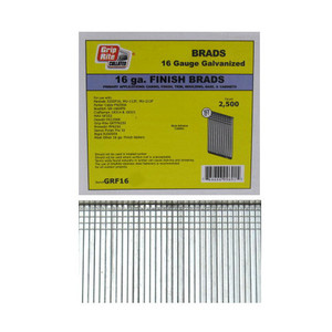 1-3/4" 16-Gauge Galvanized Finish Brads (Box of 2,500)