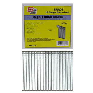 2-1/2" 16-Gauge Galvanized Finish Brads (Box of 2,500)