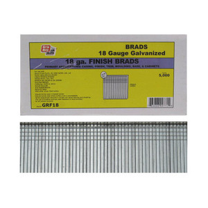1-1/4" 18-Gauge Galvanized Finish Brads (Box of 5,000)
