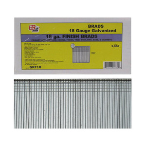 1-3/4" 18-Gauge Galvanized Finish Brads (Box of 5,000)