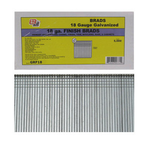 2" 18-Gauge Galvanized Finish Brads (Box of 5,000)