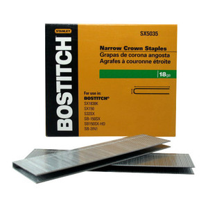 1" 18-Gauge Finish Staples (Box of 5,000)