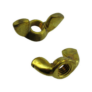 3/8"-16 Brass Wing Nuts (Pack of 12)