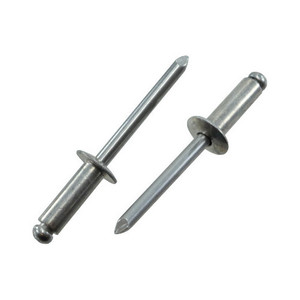 #62 (3/16" Dia.) Stainless Steel Pop Rivets - Grip Range .020" to 1/8" (Pack of 250)
