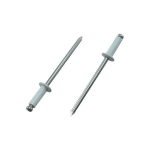 #44 (1/8" Dia.) White Aluminum Pop Rivets - Grip Range 3/16" to 1/4" (Pack of 500)
