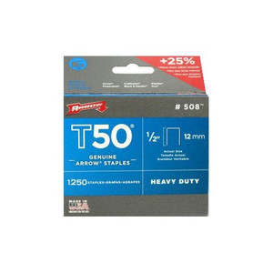 1/2" Staples For Arrow Model T-50 Stapler (Pack of 1,250)