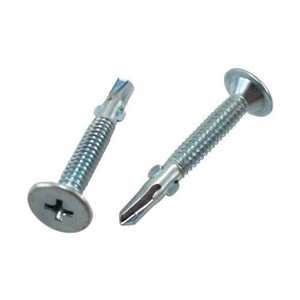 # 10 X 1-7/16" Zinc Plated Wafer Head Phillips Winged Drill & Tap Screws (Box of 100)
