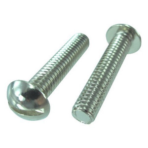 10/24 X 1-1/4" Zinc Plated Round Head Slotted Machine Screws (Pack of 12)