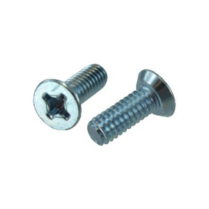 12/24 X 1/2" Zinc Plated Flat Head Phillips Undercut Machine Screws (Box of 100)