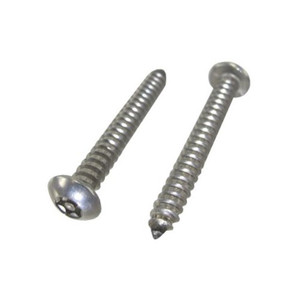 #10 X 1" Stainless Steel Button Head Tamperproof Torx Sheet Metal Screws (Pack of 12)