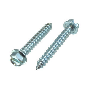 # 10 X 2" Zinc Plated Hex Head Slotted Sheet Metal Screws (Box of 100)
