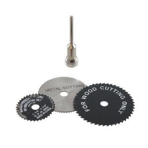 4pc. Saw Blade Set with Mandrel (For Use With Drill)