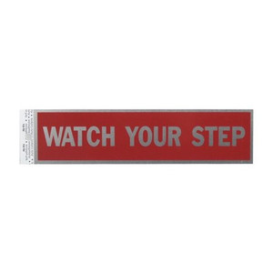 2" X 8" "Watch Your Step" Metal Sign