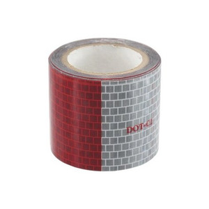 2" X 120" Red And Silver Reflective Tape