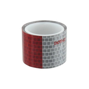 1-1/2" X 48" Red And Silver Reflective Tape