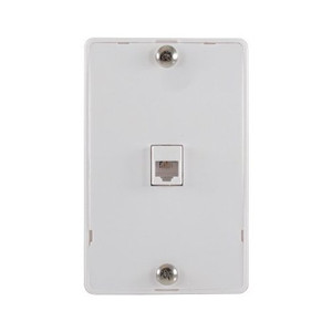 White Surface Wall Phone Jack