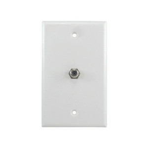 White Coaxial Wall Plate