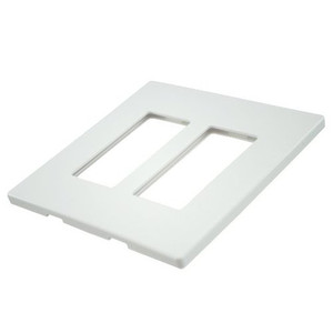 White Screwless Decora Double Plate