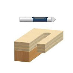 3/8" X 1" Carbide Tipped Double Flute Pilot Panel Bit (3/8" Shank)