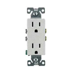 White Decora Duplex Outlet