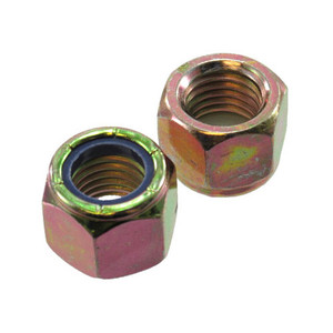 9/16"-12 Zinc Yellow-Chromate Grade 8 Elastic Stop Nuts (Box of 25)